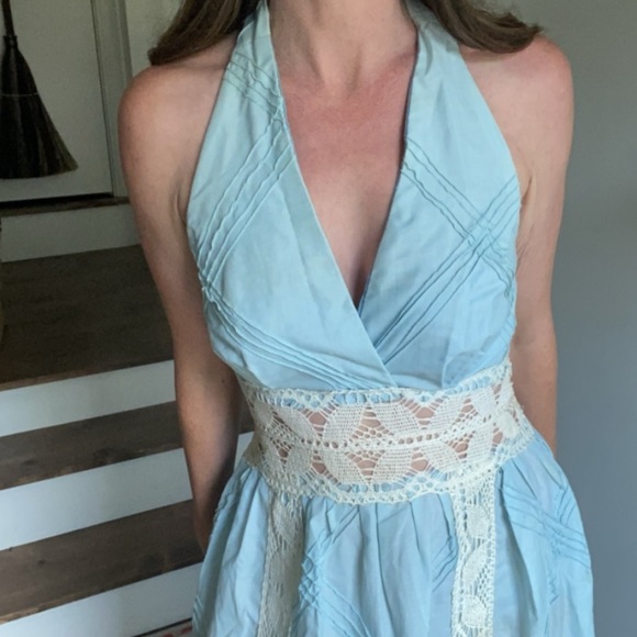 Vintage Dresses & Skirts - Vintage 70s handmade maxi dress, crochet lace